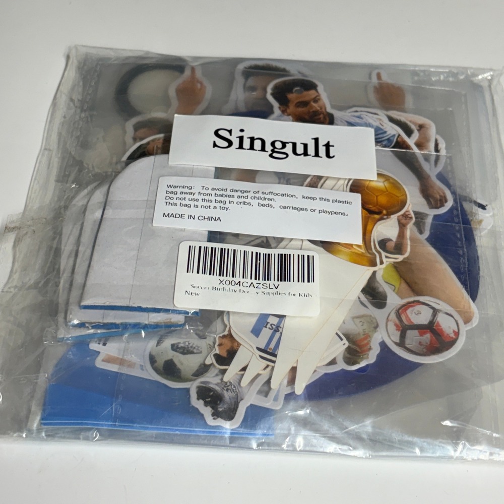 Singult Lionel Messi Soccer Birthday Party Decoration Supplies for Kids‎ NEW